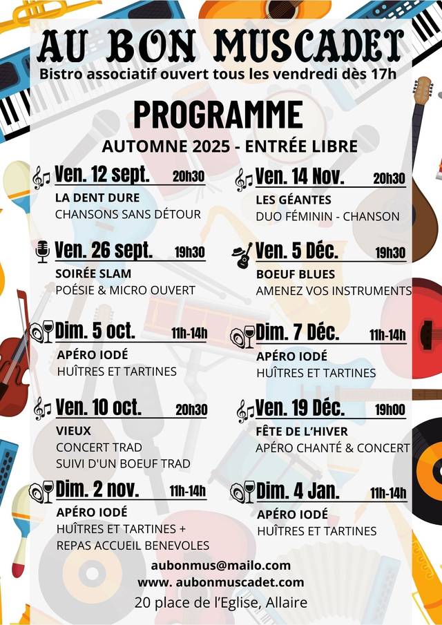 Affiche : Le programme de la saison, automne 2025