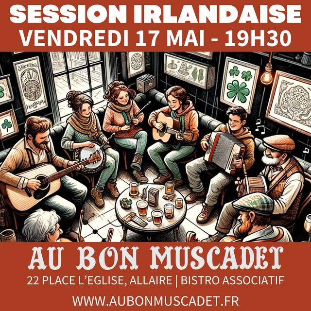 Affiche : Session irlandaise, 17 mai 2024