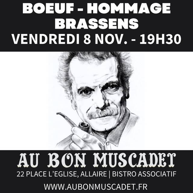 Affiche : Soirée Brassens, 8 novembre 2024