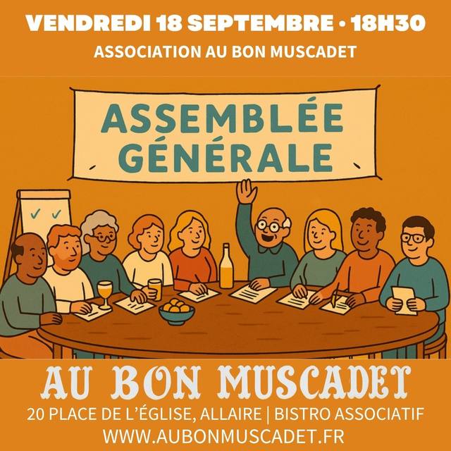 Affiche : Assemblée générale du Bon Muscadet